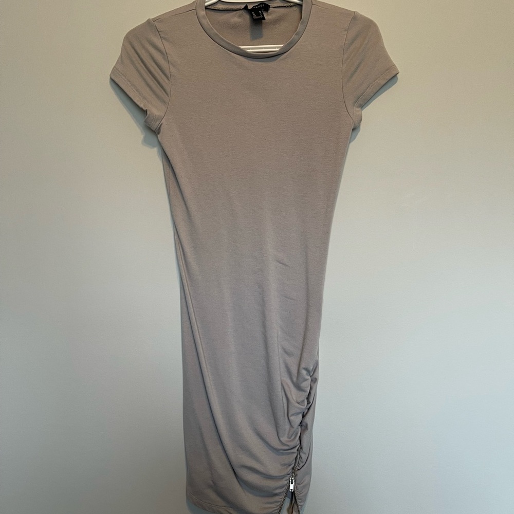 Mini Dress with Zipper Slit